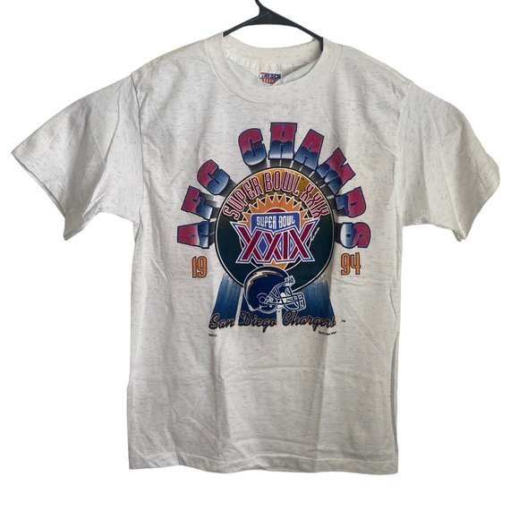 SD Chargers AFC Champs‎ Shirt Men's Size L Super Bowl XXIX 1994 - Picture 1 of 9